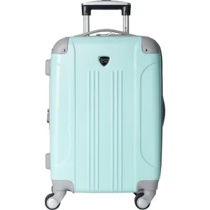 famous luggage modern 20" hardside expandable hardside carry-on
