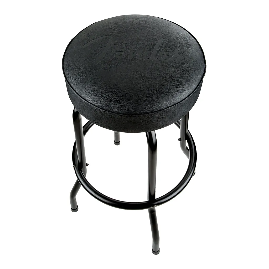 Fender Embossed Black Logo Barstool in Black - 30 Inch