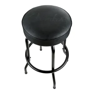 Fender Embossed Black Logo Barstool in Black - 30 Inch