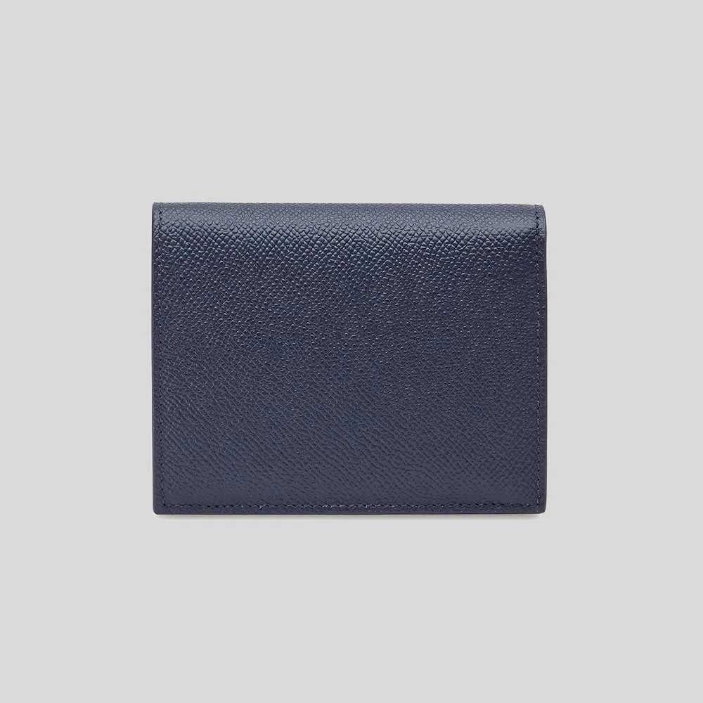 Ferragamo Calf Leather Small Bifold Wallet Midnight RB-771175