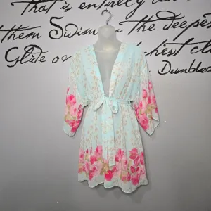 Floral Delicate Chiffon Robe by Cinema Etoile, Rose Chee, S