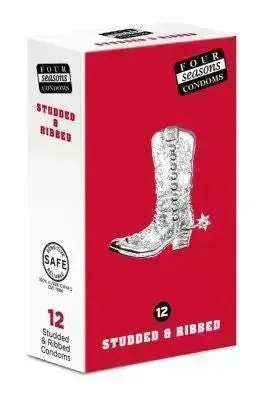 Four Seasons Studded & Ribbed Condoms 12 Pack