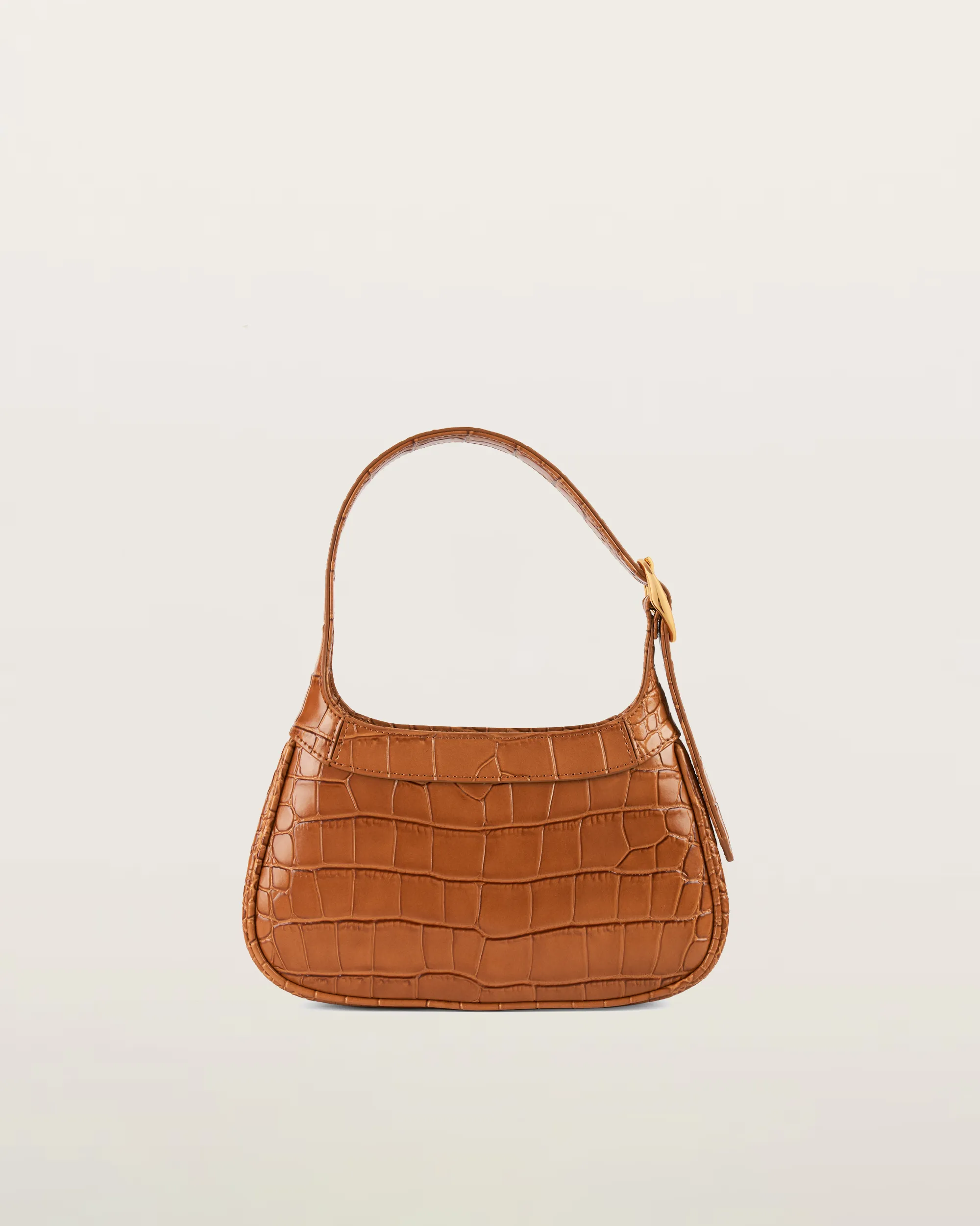 Freya Shoulder Bag - Tan Croc