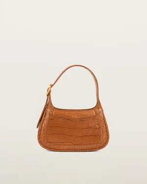 Freya Shoulder Bag - Tan Croc