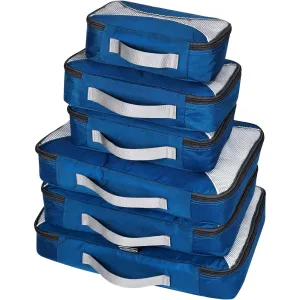 G4Free 3pcs/6pcs/7pcs Packing Cubes Suitcase Organiser Packing Bags Luggage Organiser Value Set for Travel Home Storage, Black, (1S 2M 2L 1XL)-6PC, Suitcase