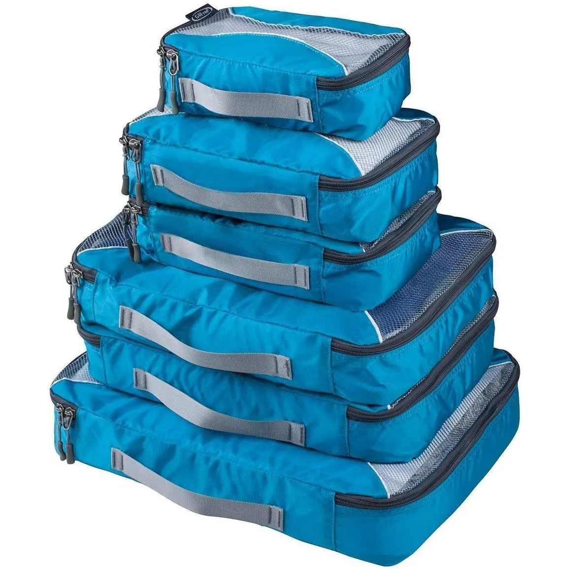 G4Free 3pcs/6pcs/7pcs Packing Cubes Suitcase Organiser Packing Bags Luggage Organiser Value Set for Travel Home Storage, Black, (1S 2M 2L 1XL)-6PC, Suitcase