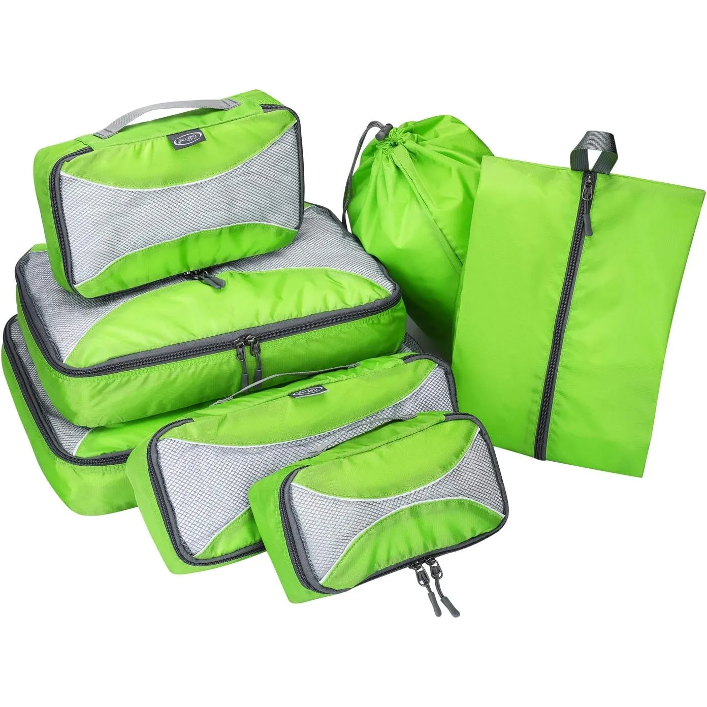 G4Free 3pcs/6pcs/7pcs Packing Cubes Suitcase Organiser Packing Bags Luggage Organiser Value Set for Travel Home Storage, Black, (1S 2M 2L 1XL)-6PC, Suitcase