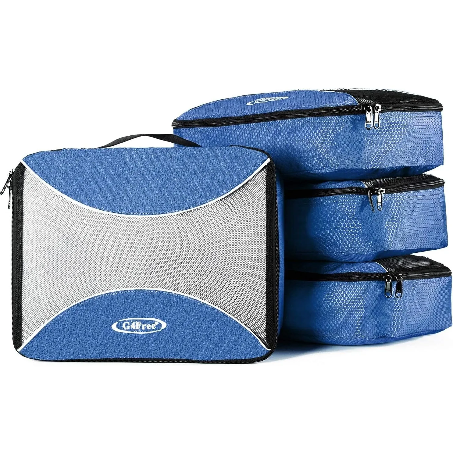 G4Free 3pcs/6pcs/7pcs Packing Cubes Suitcase Organiser Packing Bags Luggage Organiser Value Set for Travel Home Storage, Black, (1S 2M 2L 1XL)-6PC, Suitcase