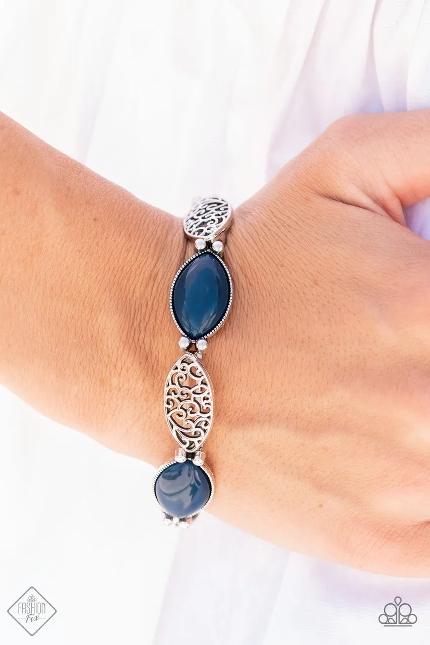 Garden Rendezvous Blue Paparazzi Bracelet