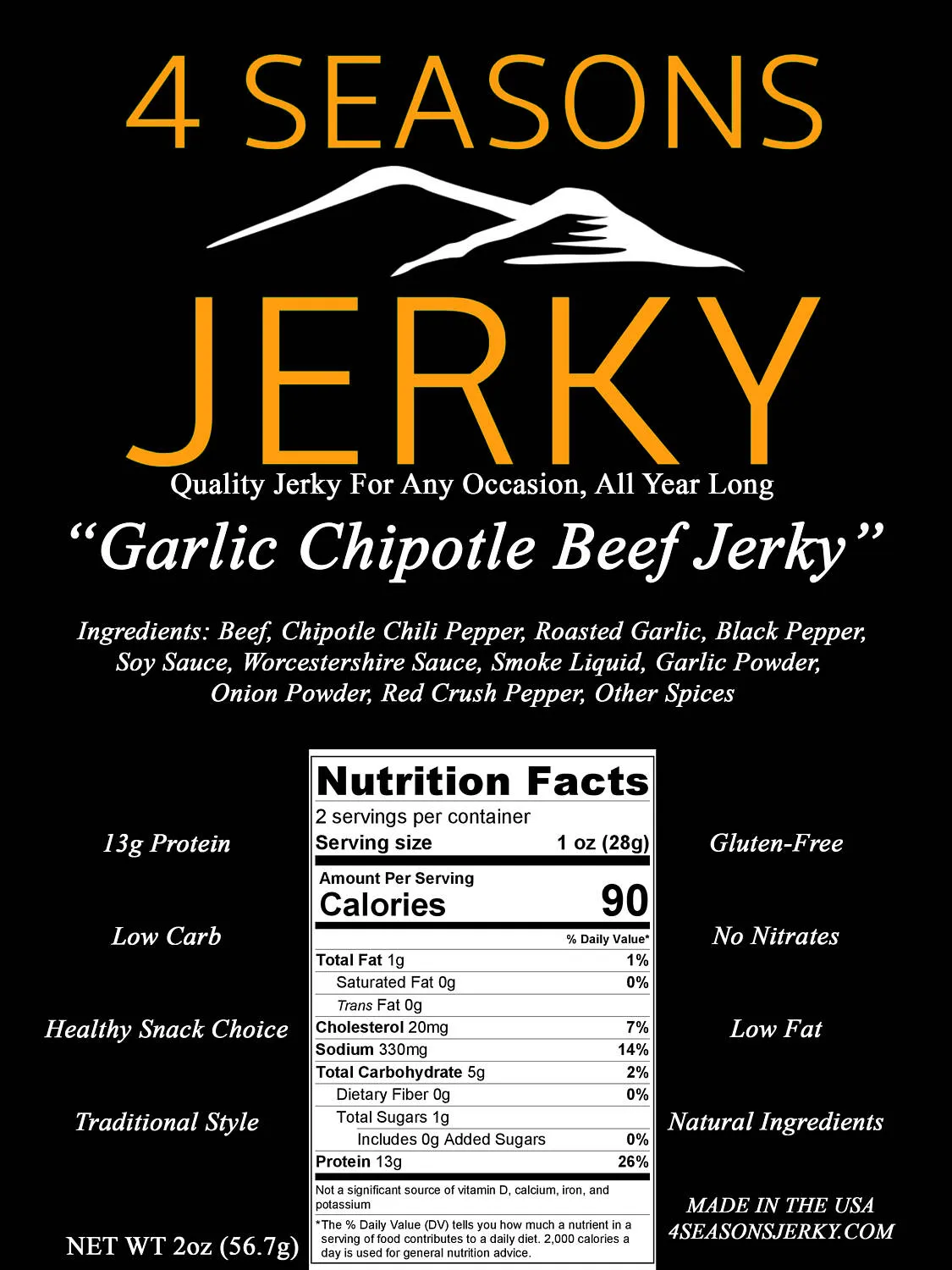 Garlic Chipotle Beef Jerky