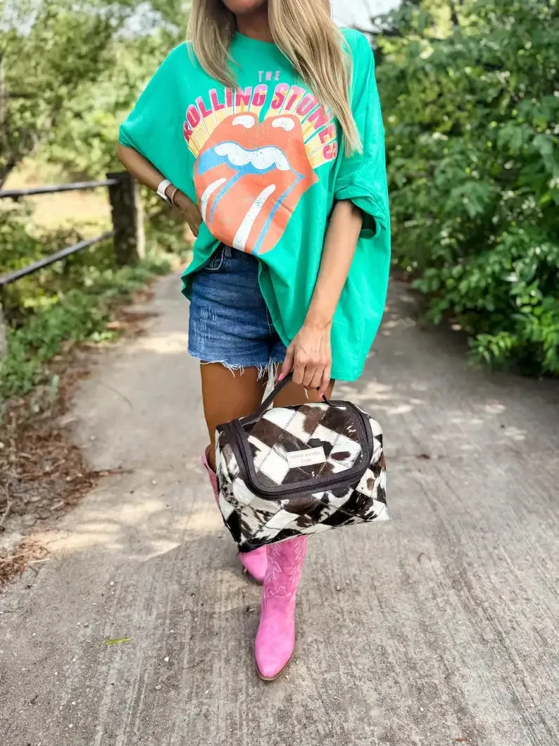 Genuine Hide Boho Toiletry Bag