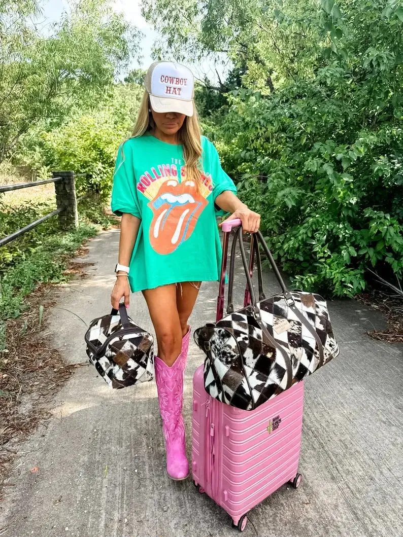 Genuine Hide Boho Toiletry Bag
