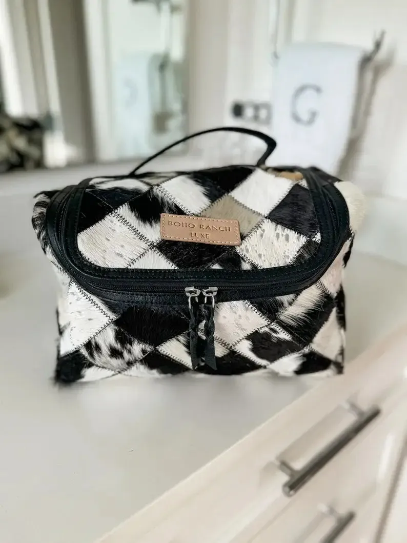 Genuine Hide Boho Toiletry Bag