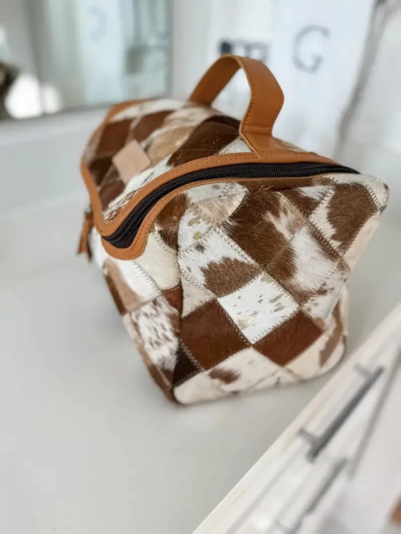 Genuine Hide Boho Toiletry Bag