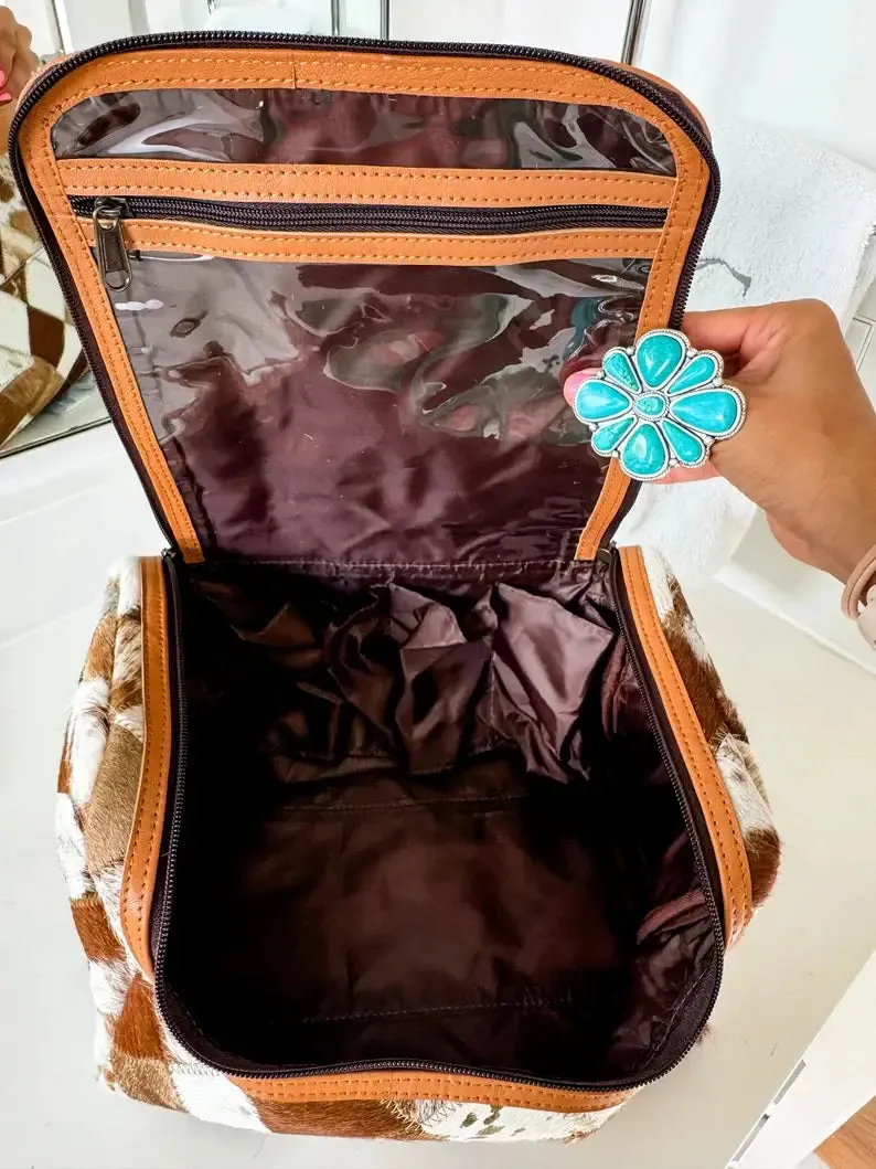 Genuine Hide Boho Toiletry Bag