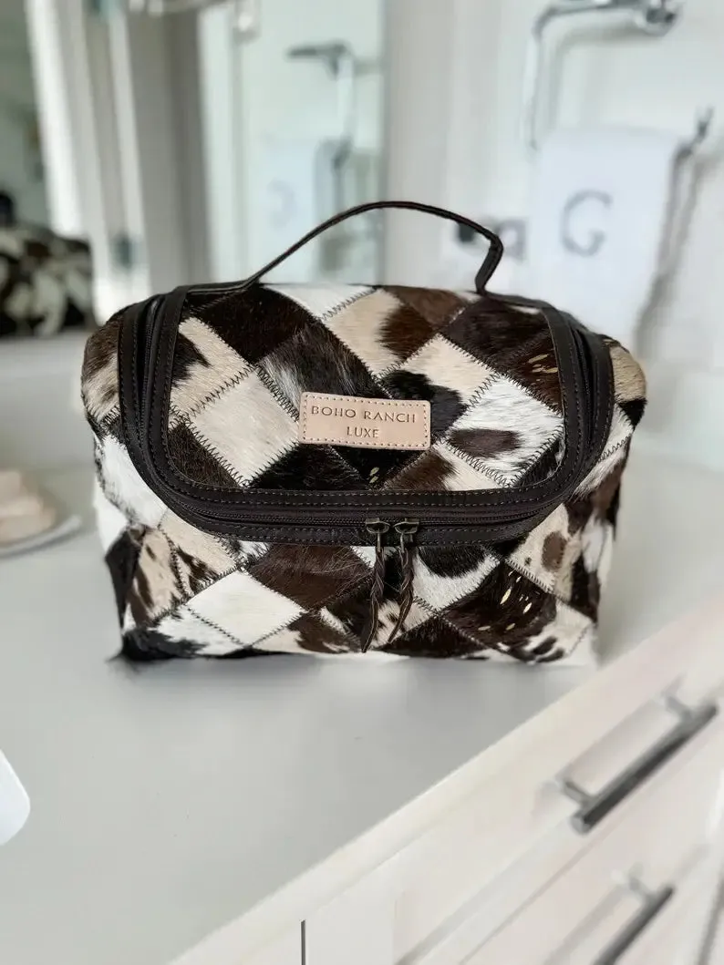 Genuine Hide Boho Toiletry Bag