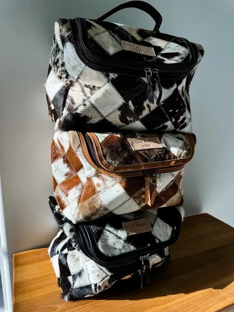Genuine Hide Boho Toiletry Bag