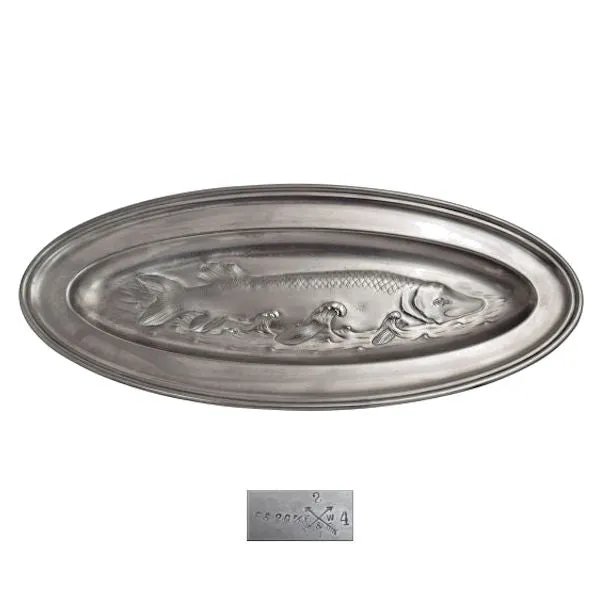 German pewter fish platter