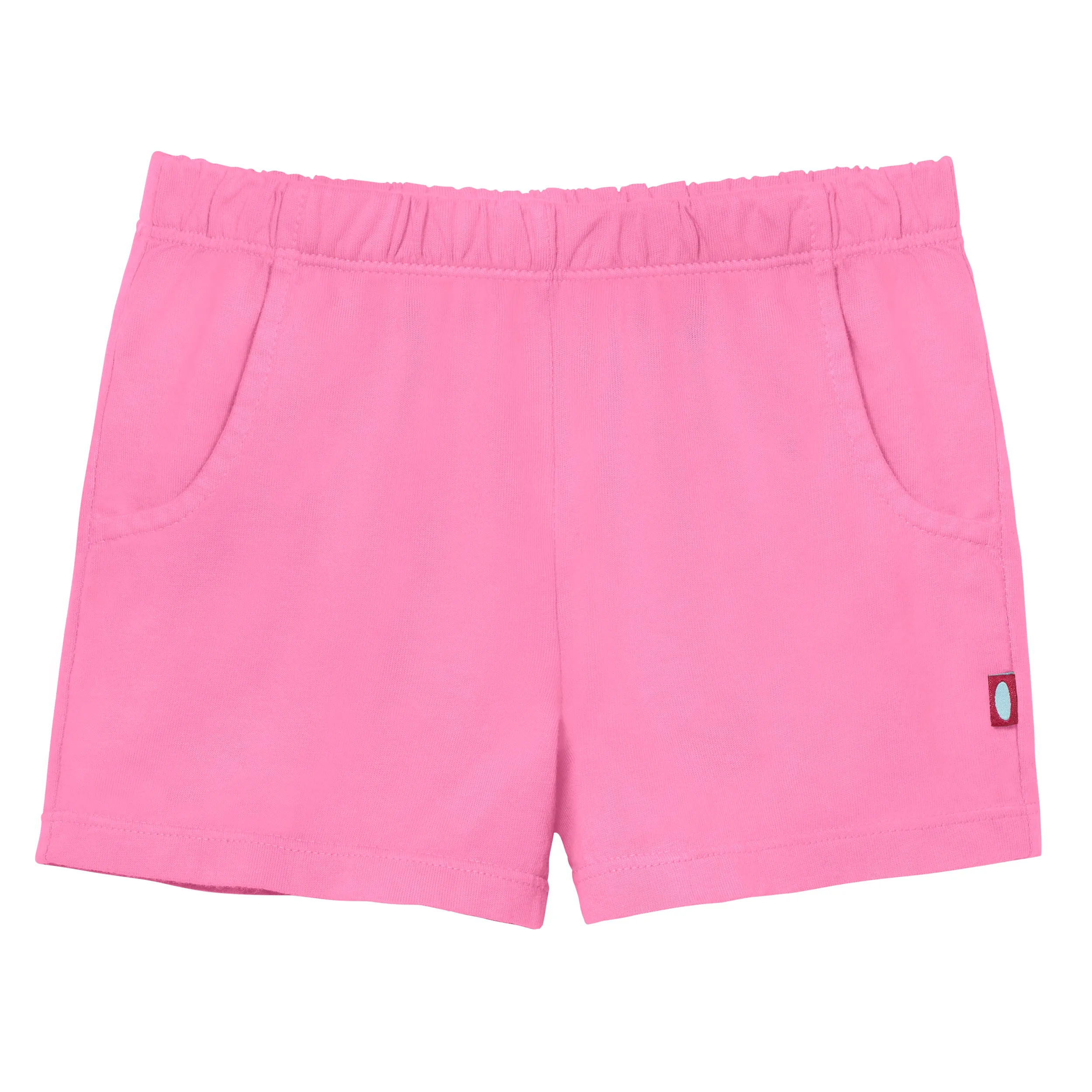 Girls Soft Cotton UPF 50  Jersey Pocket Shorts | Medium Pink