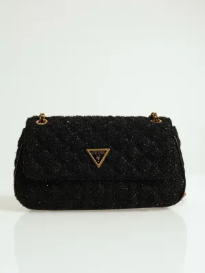 Giully Mini Convertible X-Body Flap Bag - Black