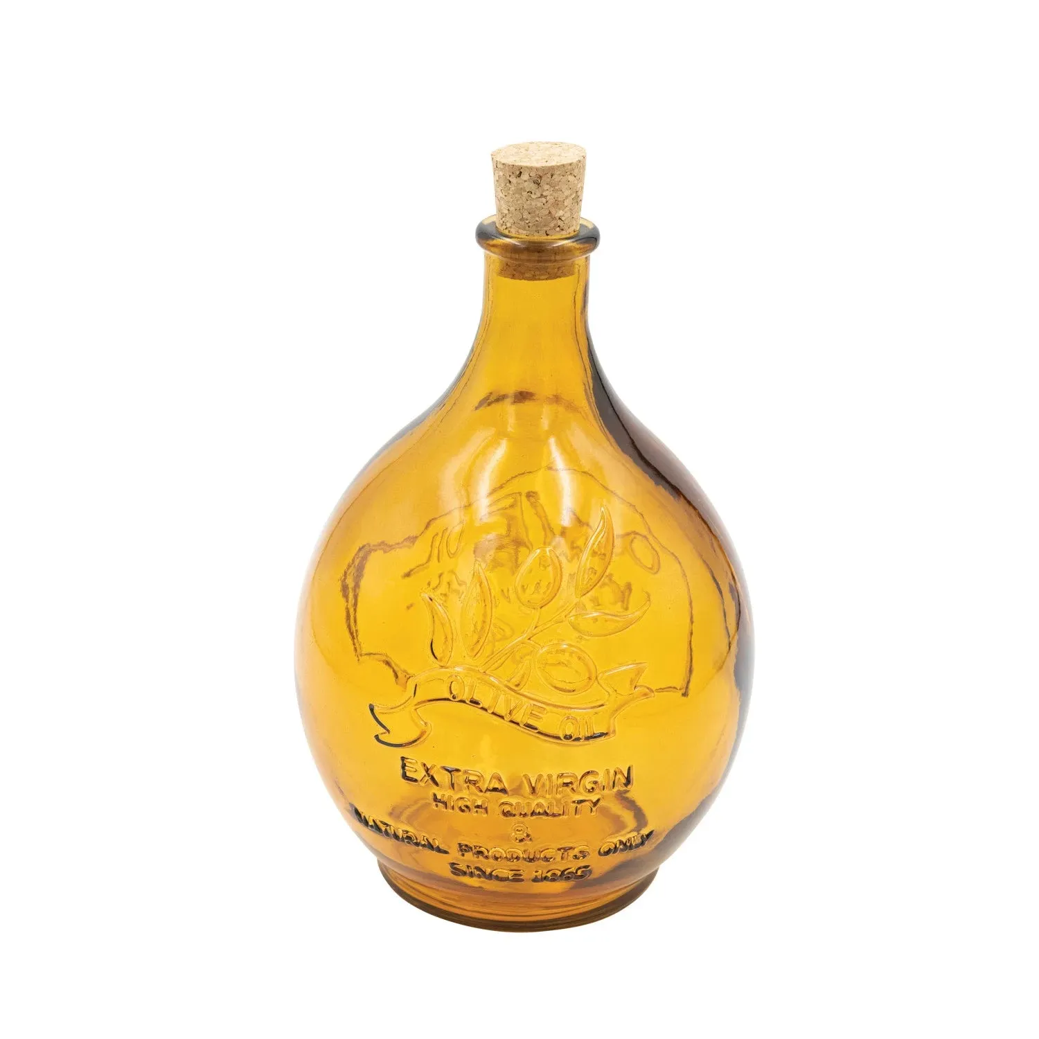 Glass Olive Oil Bottle w Cork