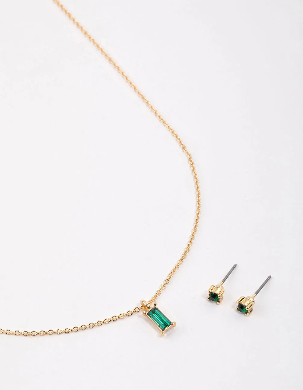Gold Baguette Drop Jewellery & Polishing Set