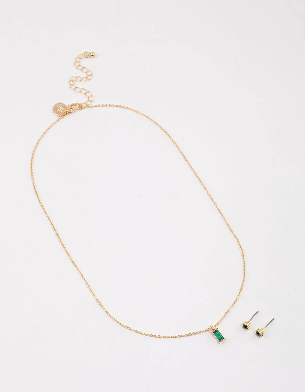 Gold Baguette Drop Jewellery & Polishing Set