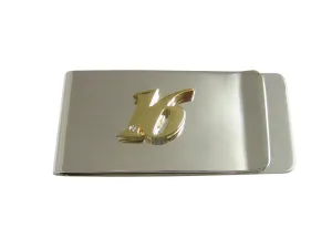 Gold Toned 16 Years Money Clip