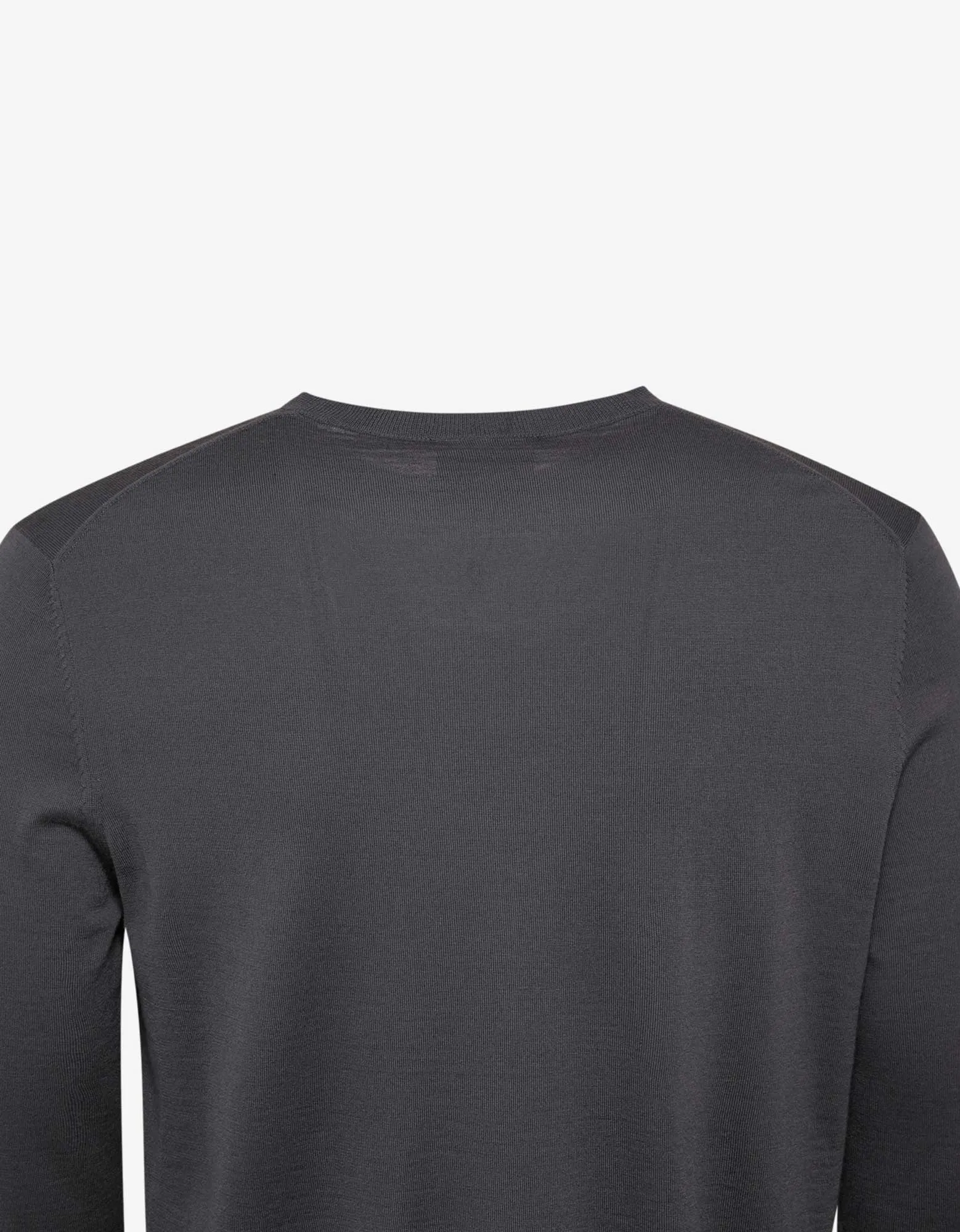 Grey Logo Embossed Wool Sweater