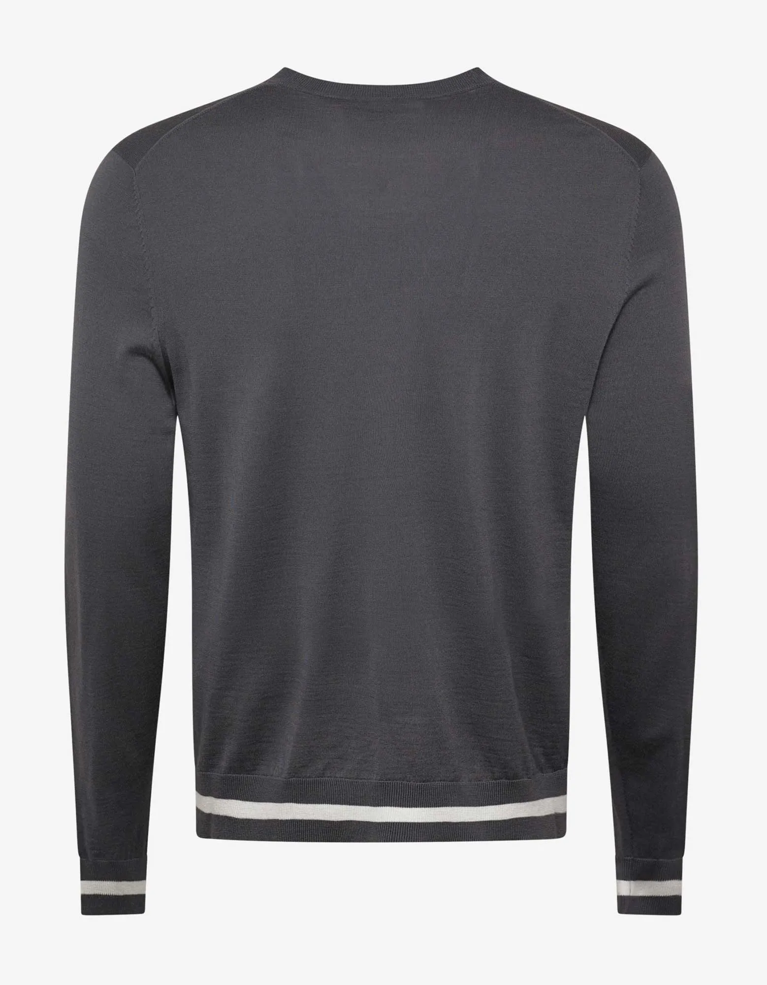Grey Logo Embossed Wool Sweater