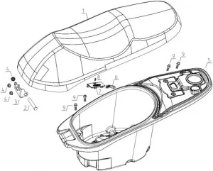 Gtr300 Seating Washer Assembly - Glove Compartment