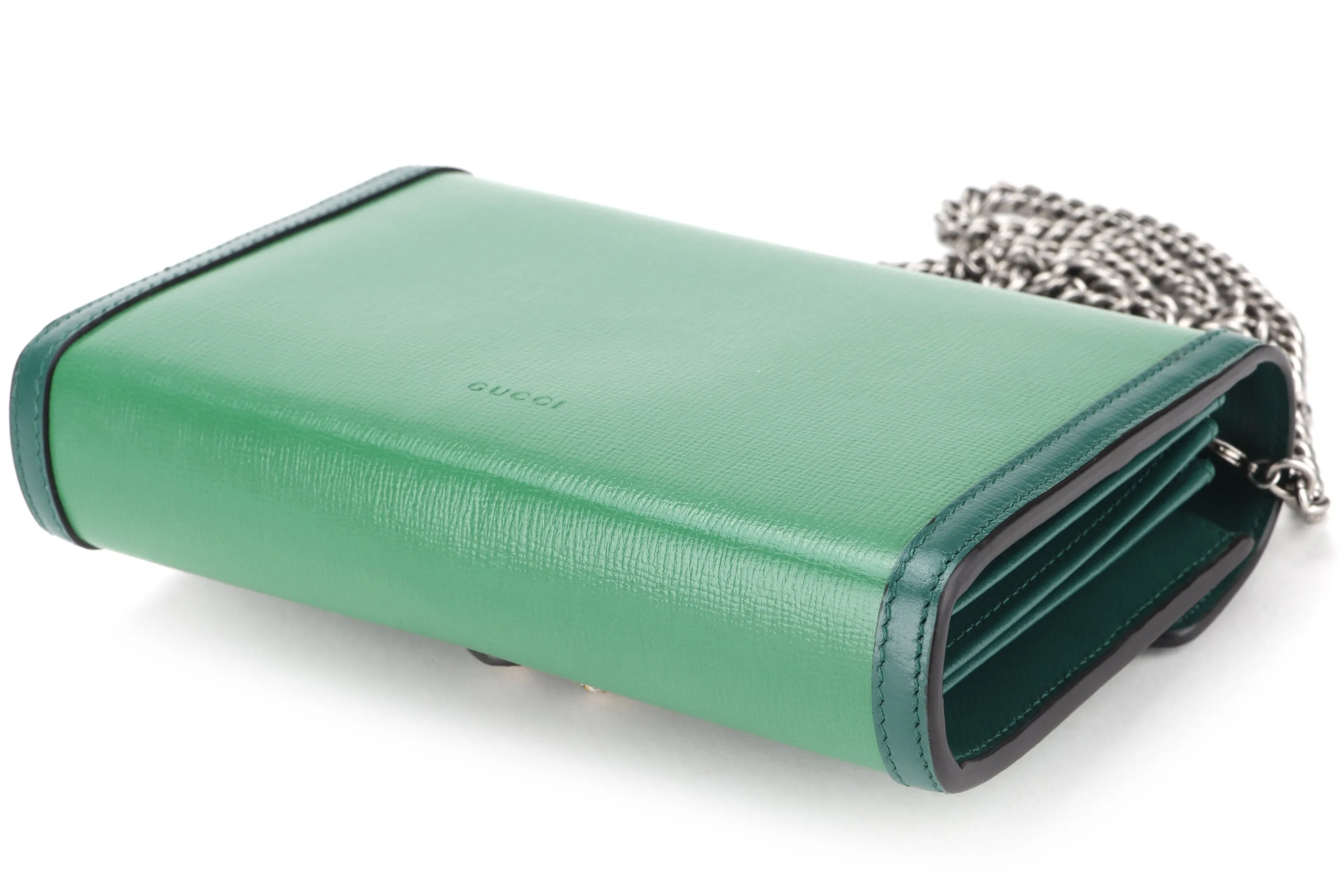 GUCCI 401231 1147 GREEN SERPENTI BUCKLE, WITH DUST COVER & BOX