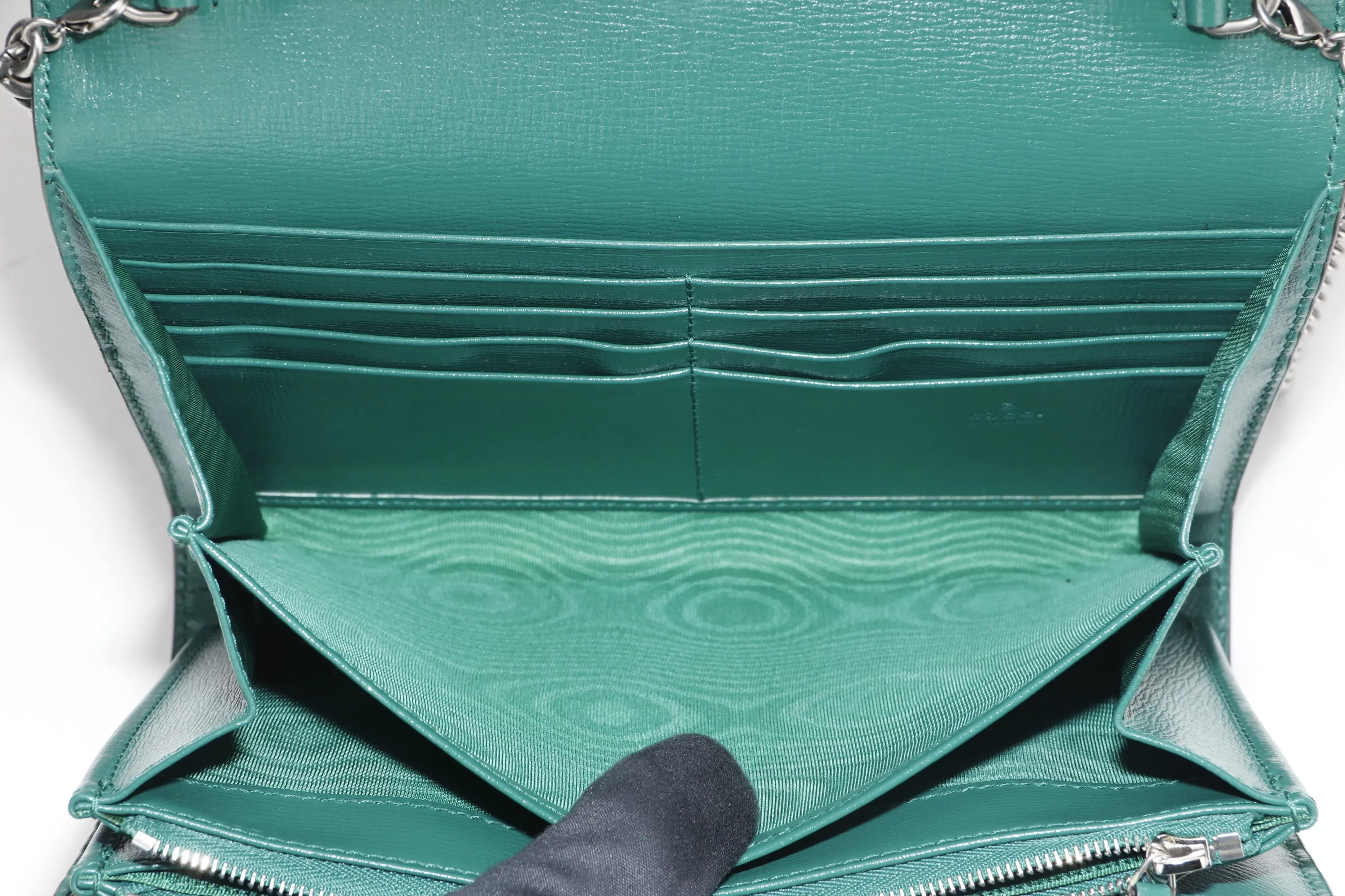GUCCI 401231 1147 GREEN SERPENTI BUCKLE, WITH DUST COVER & BOX