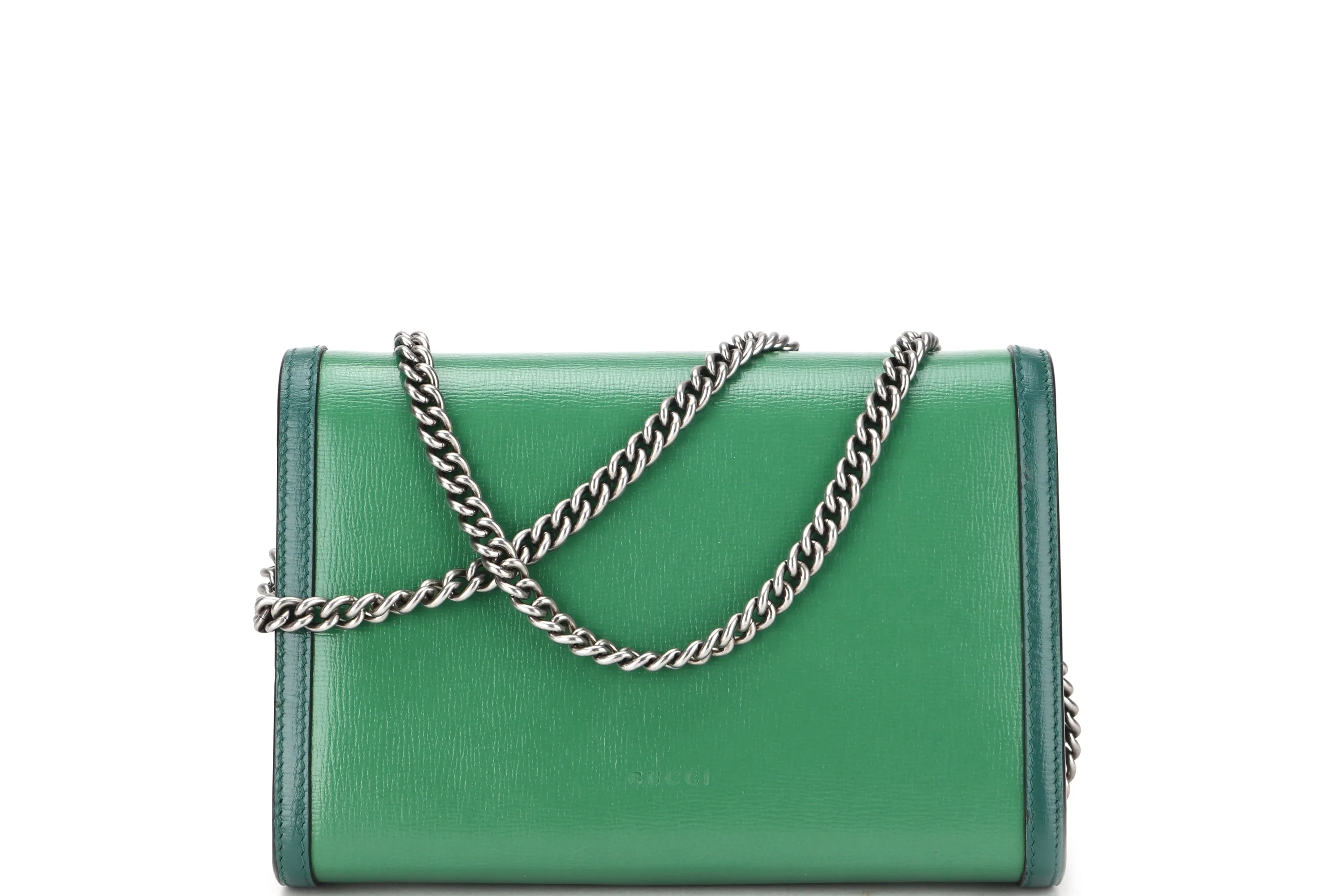 GUCCI 401231 1147 GREEN SERPENTI BUCKLE, WITH DUST COVER & BOX