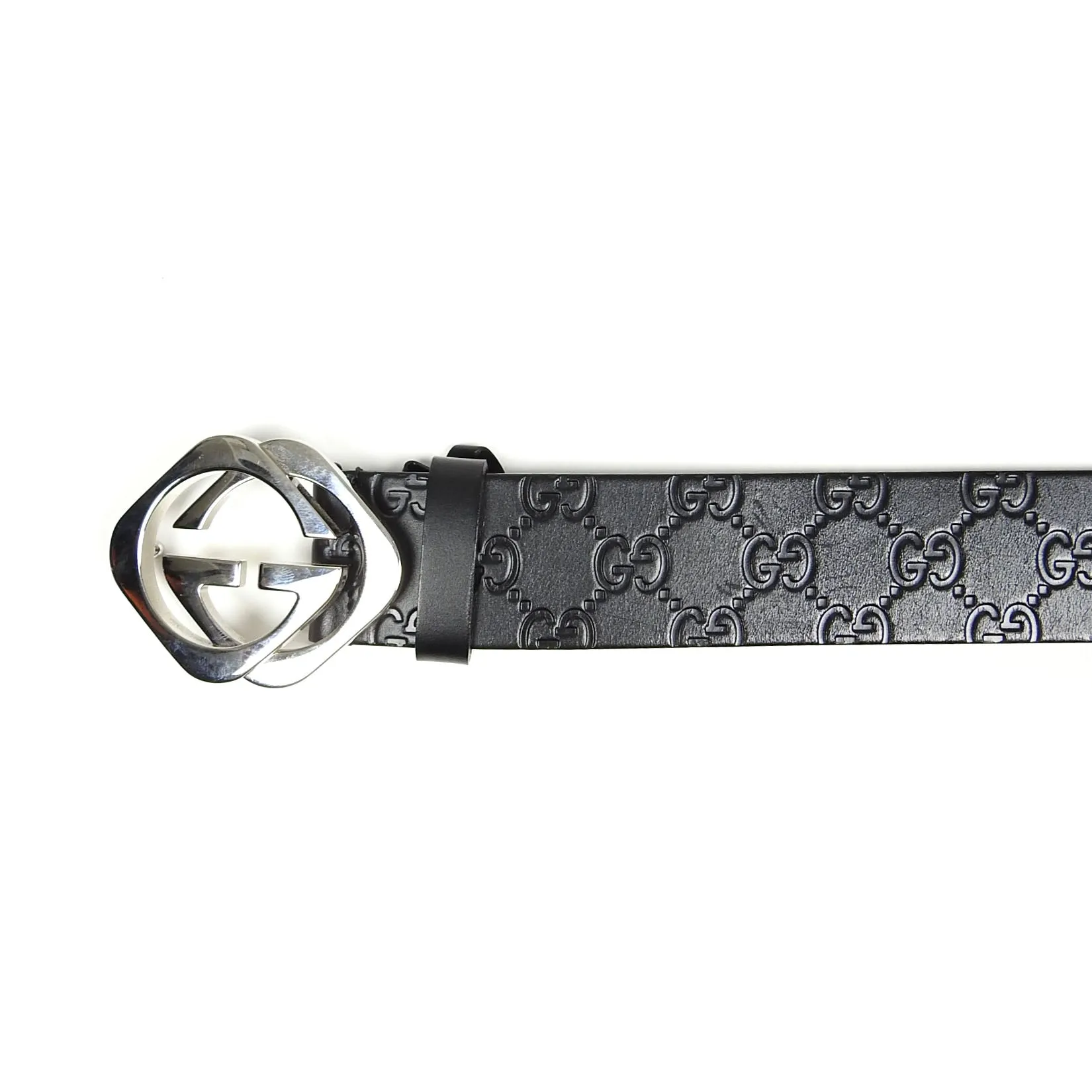 Gucci Embossed Leather Belt Size 95