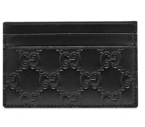 Gucci Interlocking GG Card Case in Black