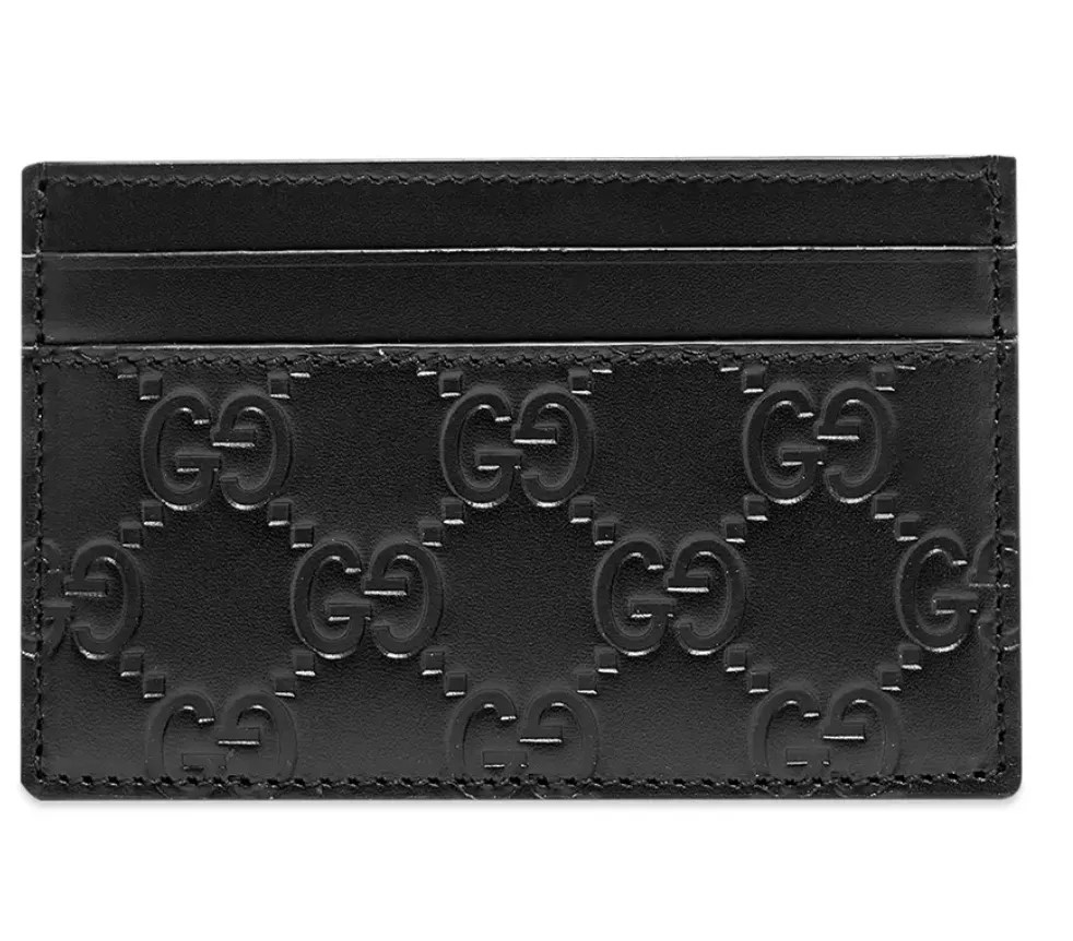 Gucci Interlocking GG Card Case in Black
