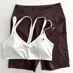 Gymshark M/L Pocket Shorts &amp; Strap Feature Sports Bra Set