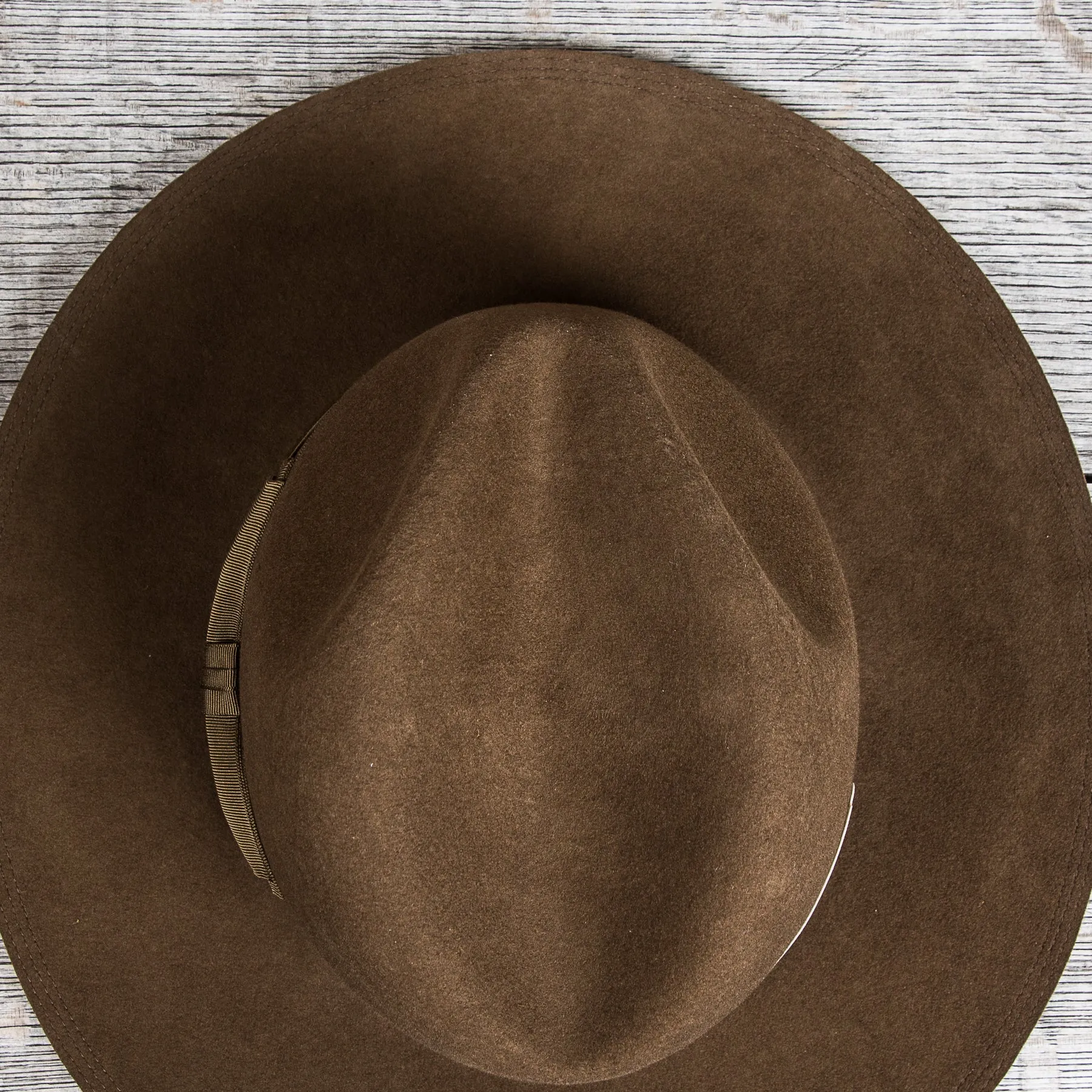 H. W. Dog & Co. Front-H Olive Wool Hat