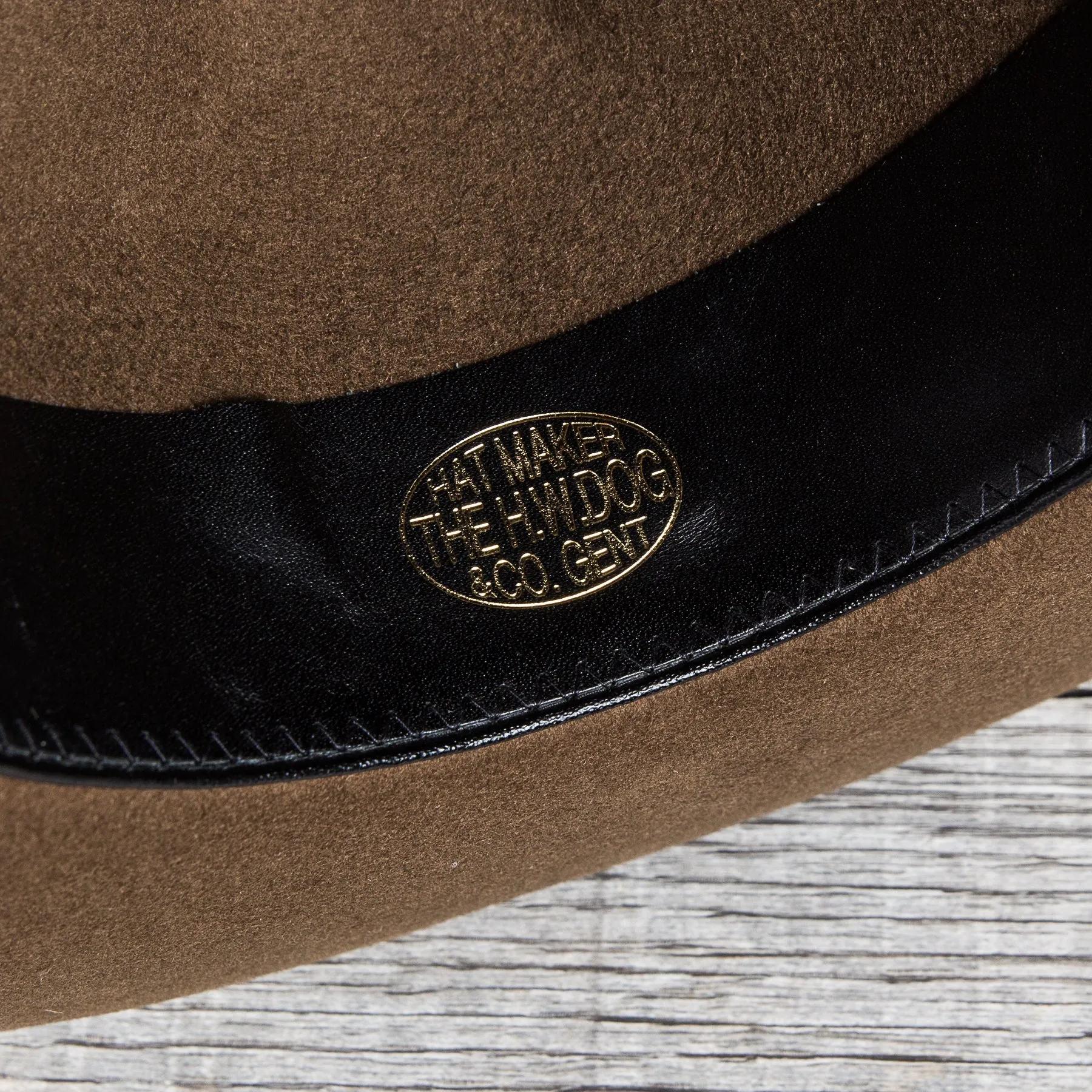 H. W. Dog & Co. Front-H Olive Wool Hat