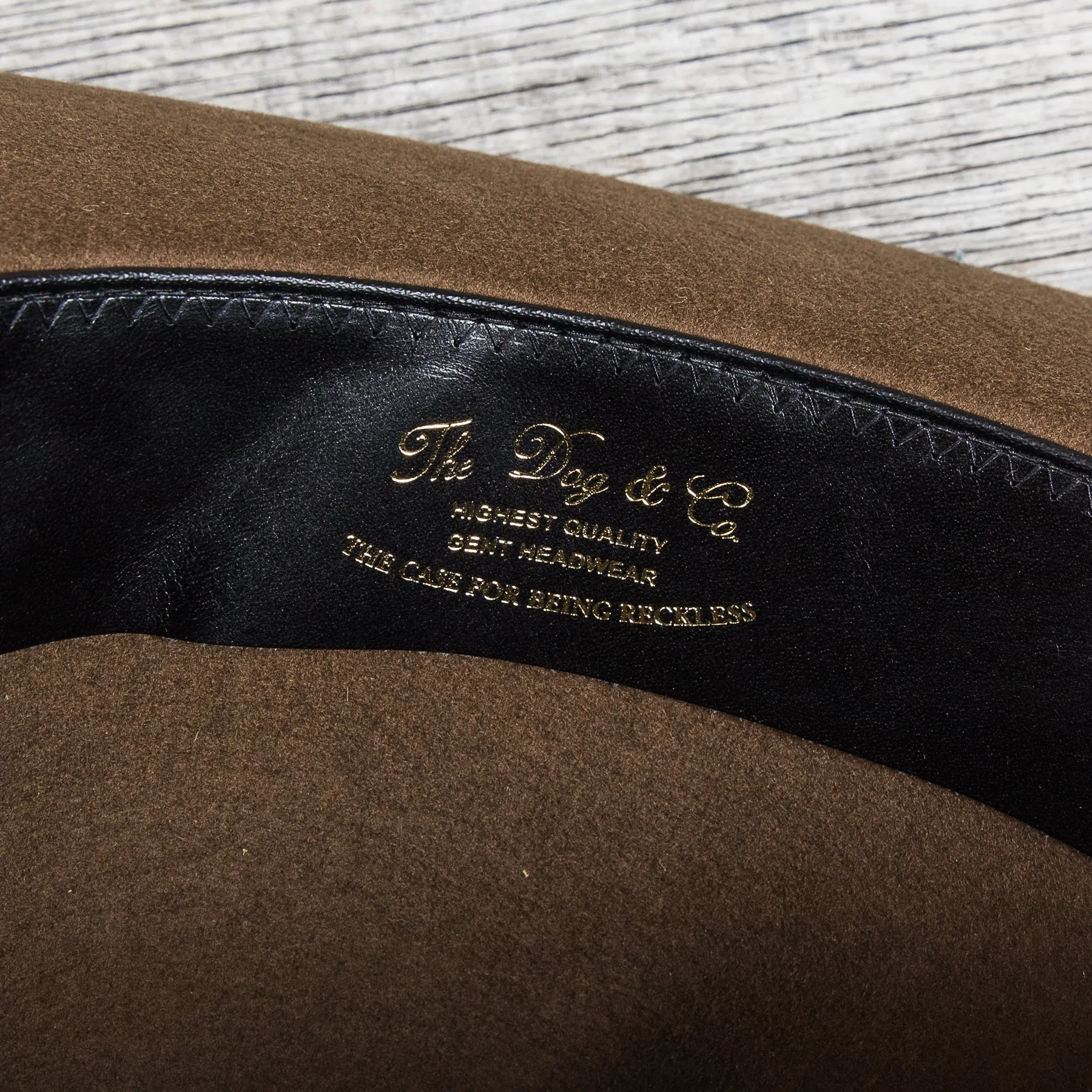 H. W. Dog & Co. Front-H Olive Wool Hat