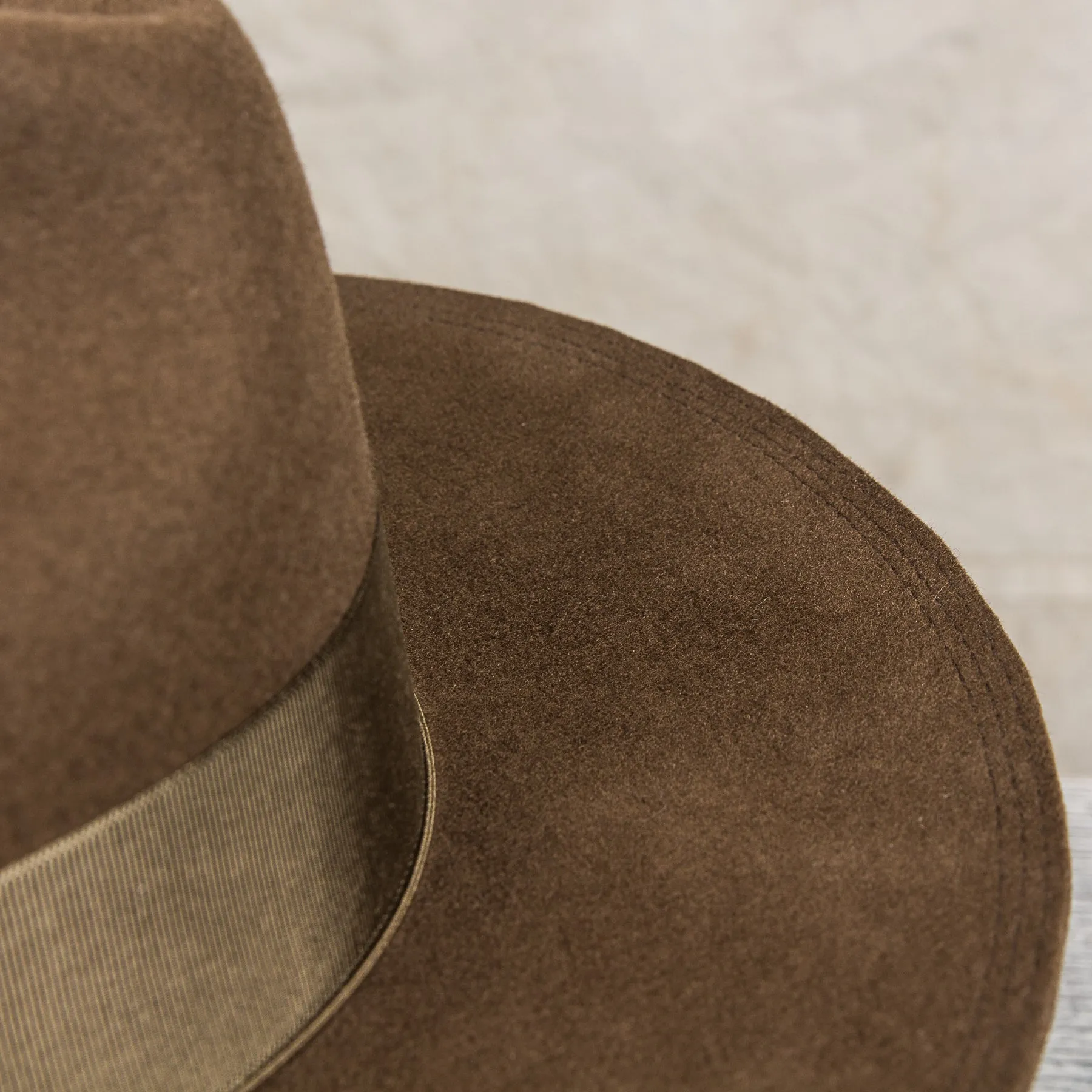 H. W. Dog & Co. Front-H Olive Wool Hat