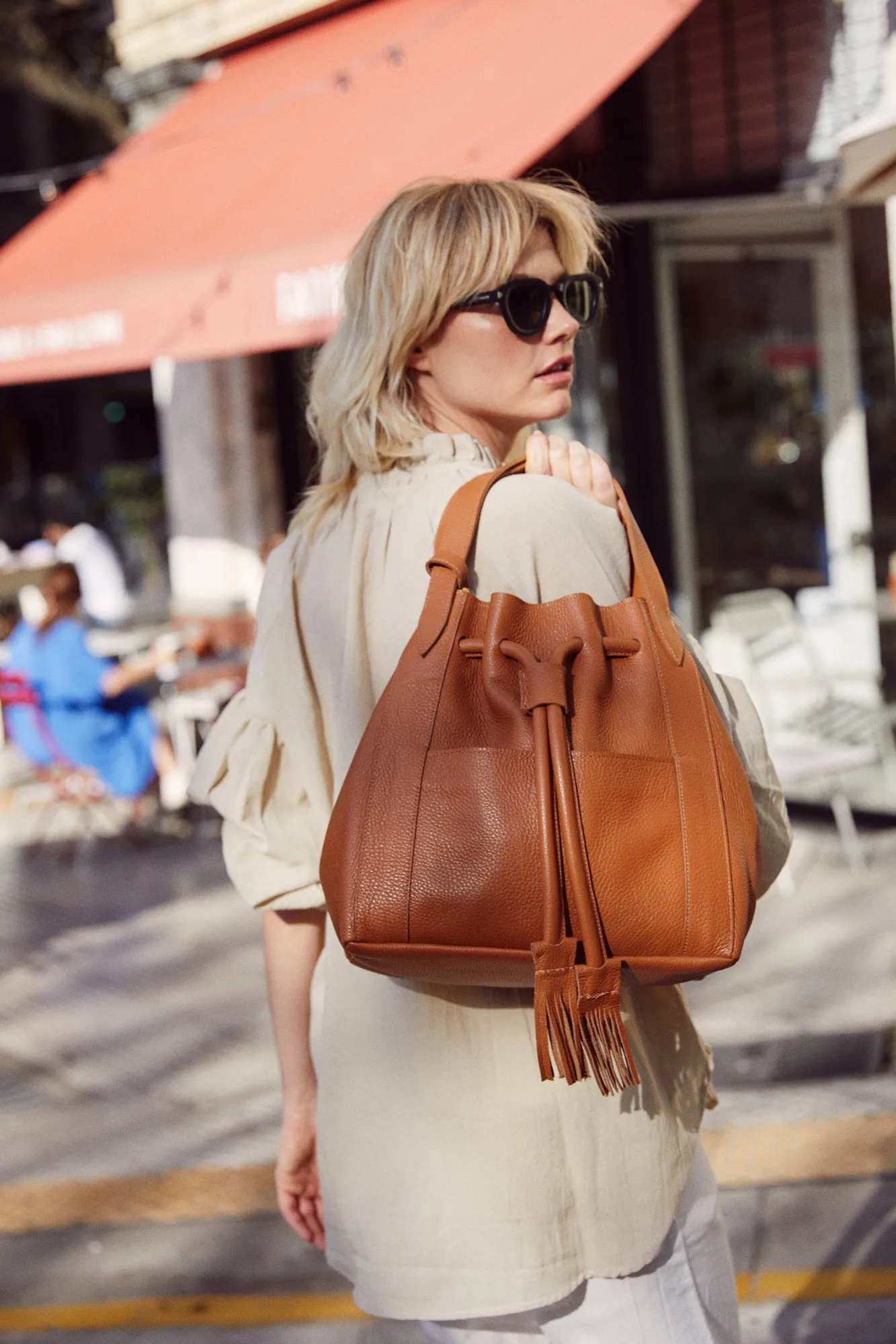 Harper Bucket Bag Caramel