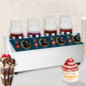 HAXRO 4 Compartment Sauce Warmer