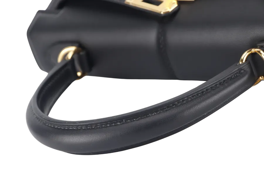 HERMES KELLY PADDED 25 STAMP Z (YEAR 2021) BLACK SWIFT LEATHER GOLD HARDWARE WITH LOCK&KEYS, RAINCOAT AND DUST COVER