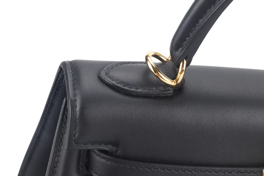 HERMES KELLY PADDED 25 STAMP Z (YEAR 2021) BLACK SWIFT LEATHER GOLD HARDWARE WITH LOCK&KEYS, RAINCOAT AND DUST COVER