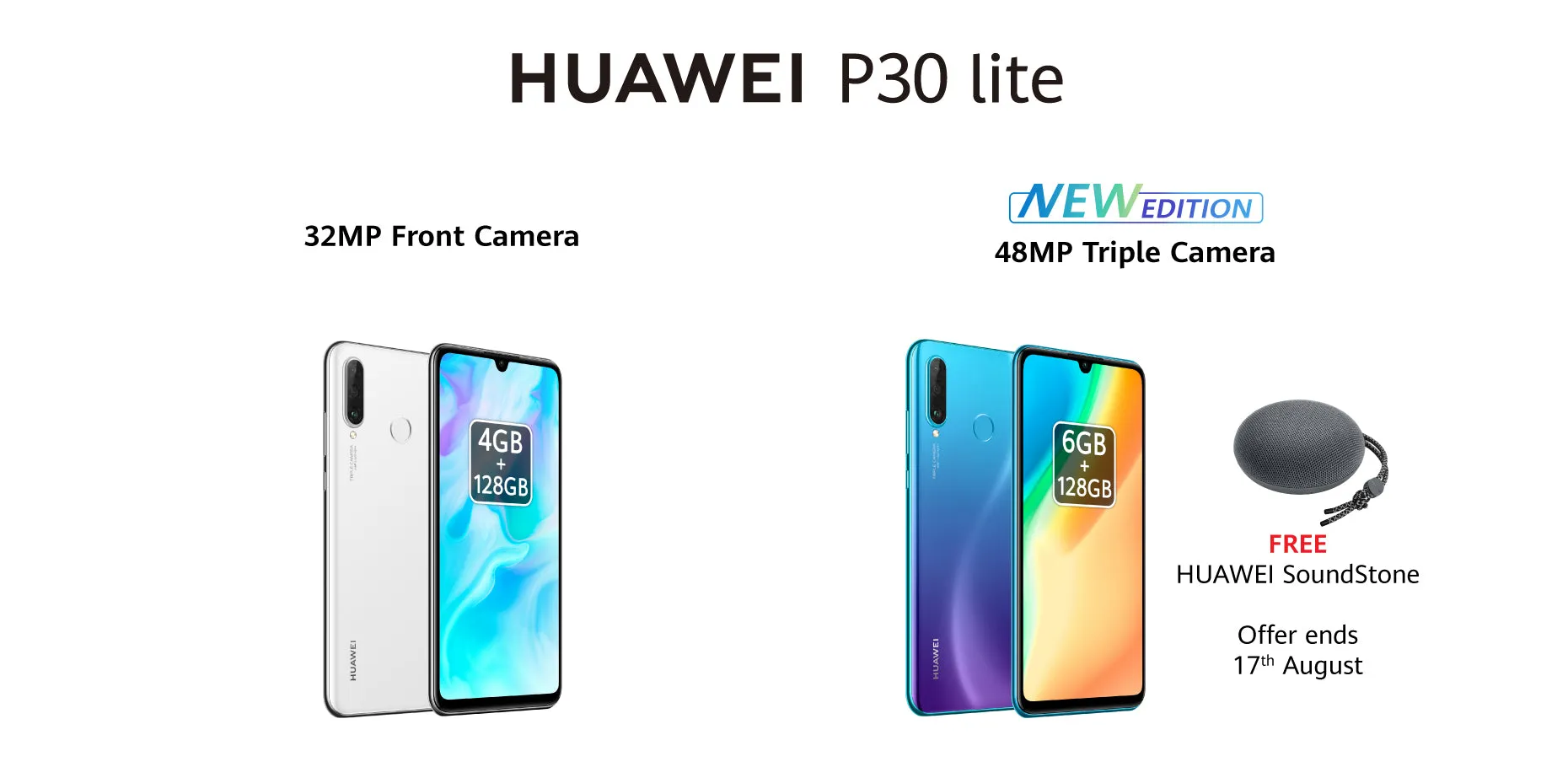 HUAWEI P30 lite 4GB 128GB Smartphone 6.15"" Full Screen Android 9.0 Kirin 710 Octa Core 4*Cameras Mobile Phone blue_4GB 128GB
