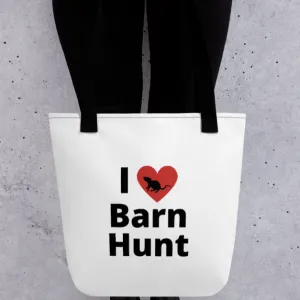 I Heart w/ Rat Barn Hunt Bag-White