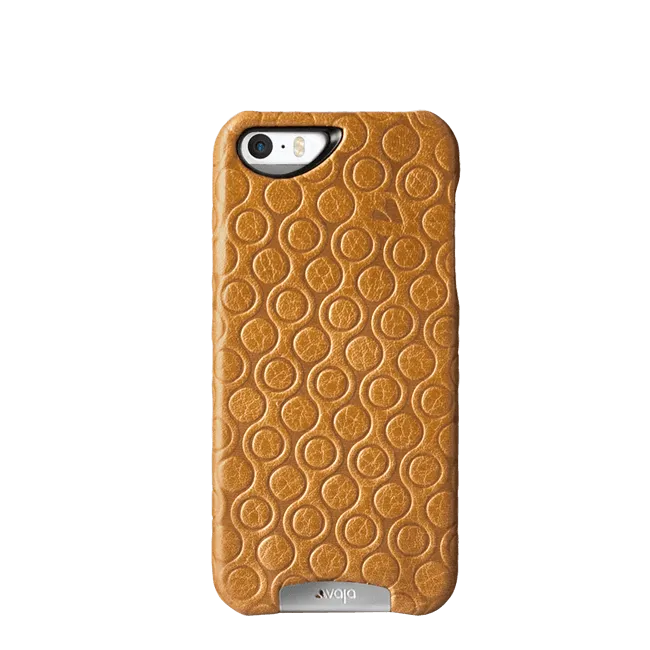 iPhone SE - Embossed Leather Grip Case