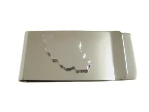 Iran Map Shape Money Clip